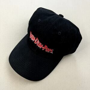 Vintage Dum Dum Pops Hat Cap Strapback Black Lollipops Candy Company Logo y2k